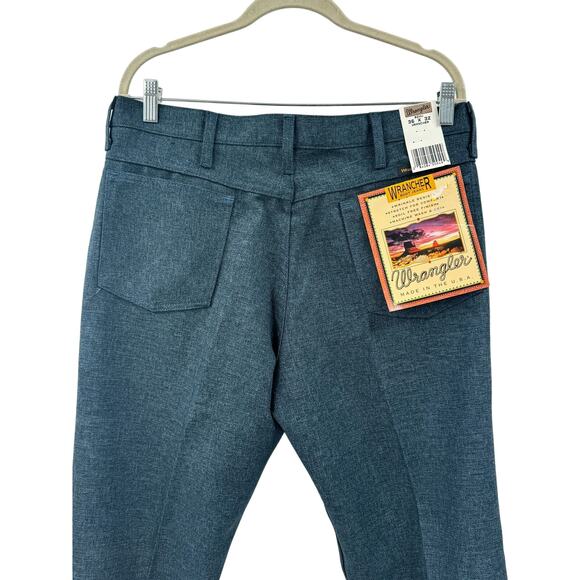 NWT Wrangler Heather Blue Wrancher Polyester Jeans Regular Fit - Picture 5 of 7